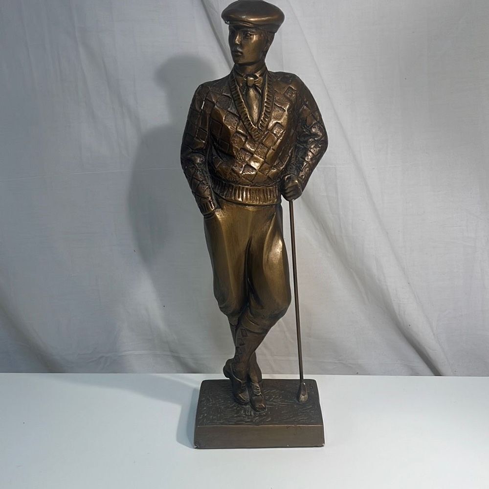Bronze Golf Statue from era of Bobby Jones Walter Hagen